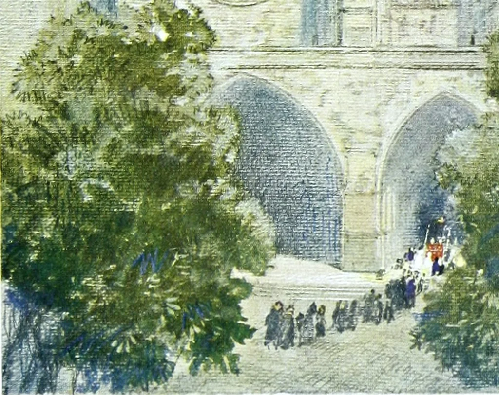 An illustration from Vanished halls and cathedrals of France, 1917, leaf 154