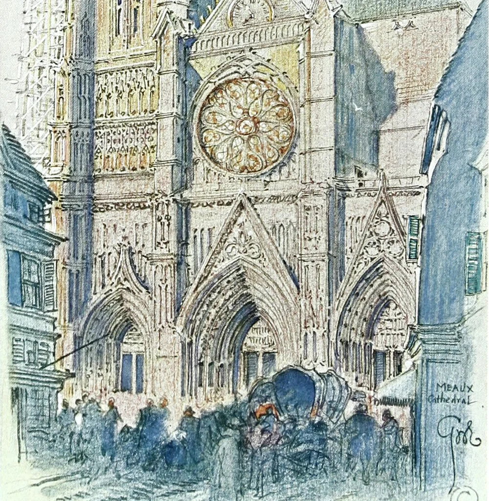 An illustration from Vanished halls and cathedrals of France, 1917, leaf 220