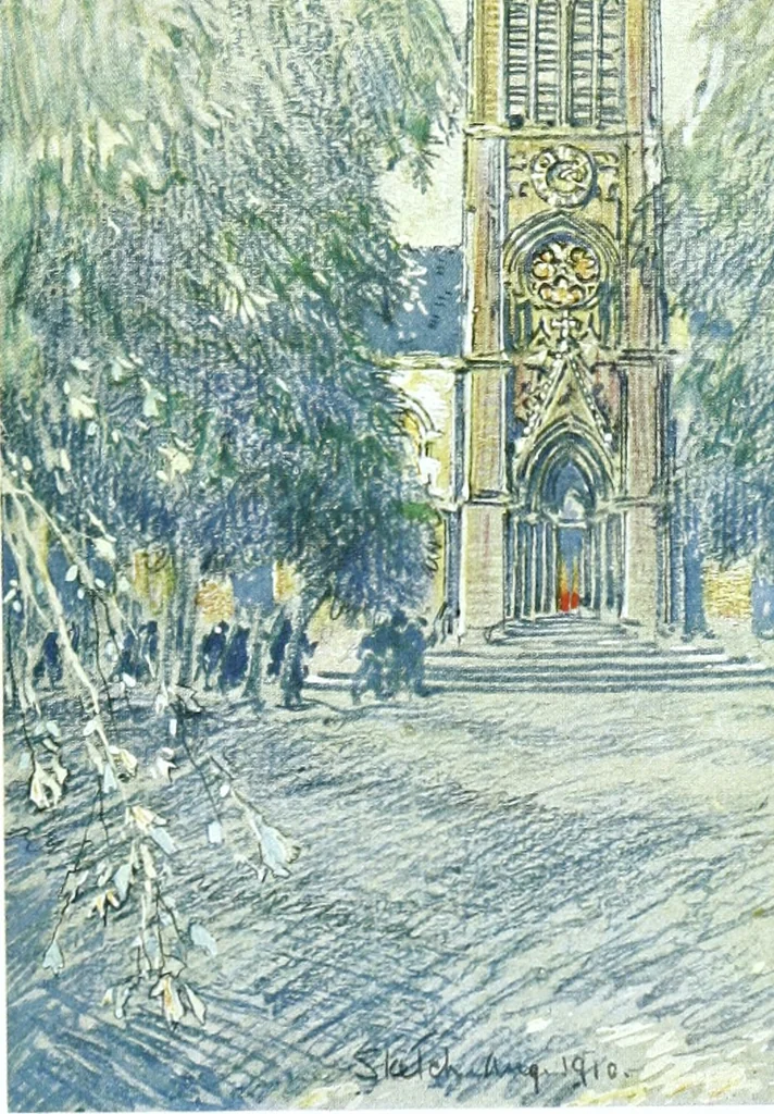 An illustration from Vanished halls and cathedrals of France, 1917, leaf 264