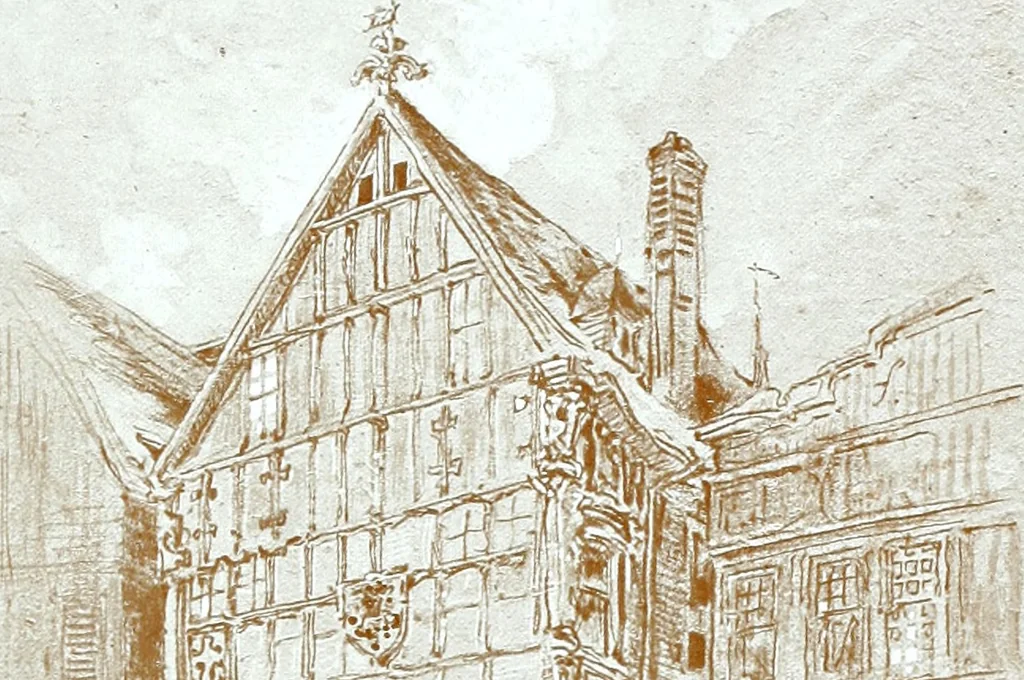 An illustration from Vanished halls and cathedrals of France, 1917, leaf 298