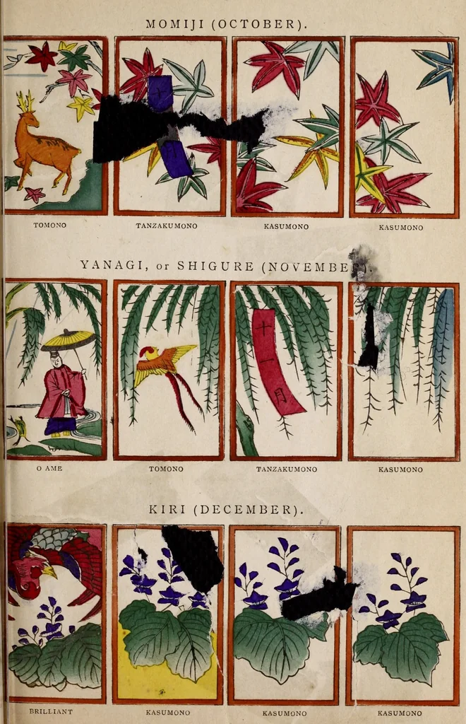 An illustration from Hana-awase, 1891, leaf 157