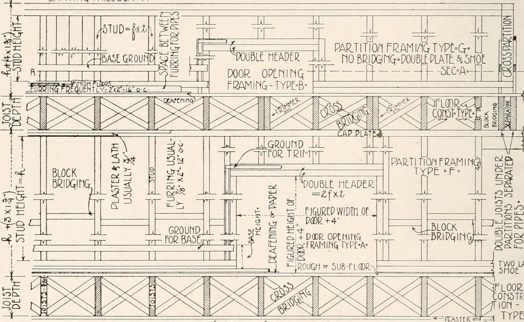 An illustration from Handbook for architects and builders, 1898, leaf 298