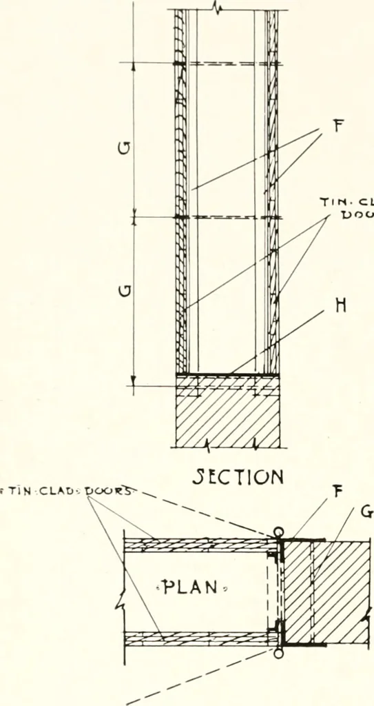 An illustration from Handbook for architects and builders, 1898, leaf 186