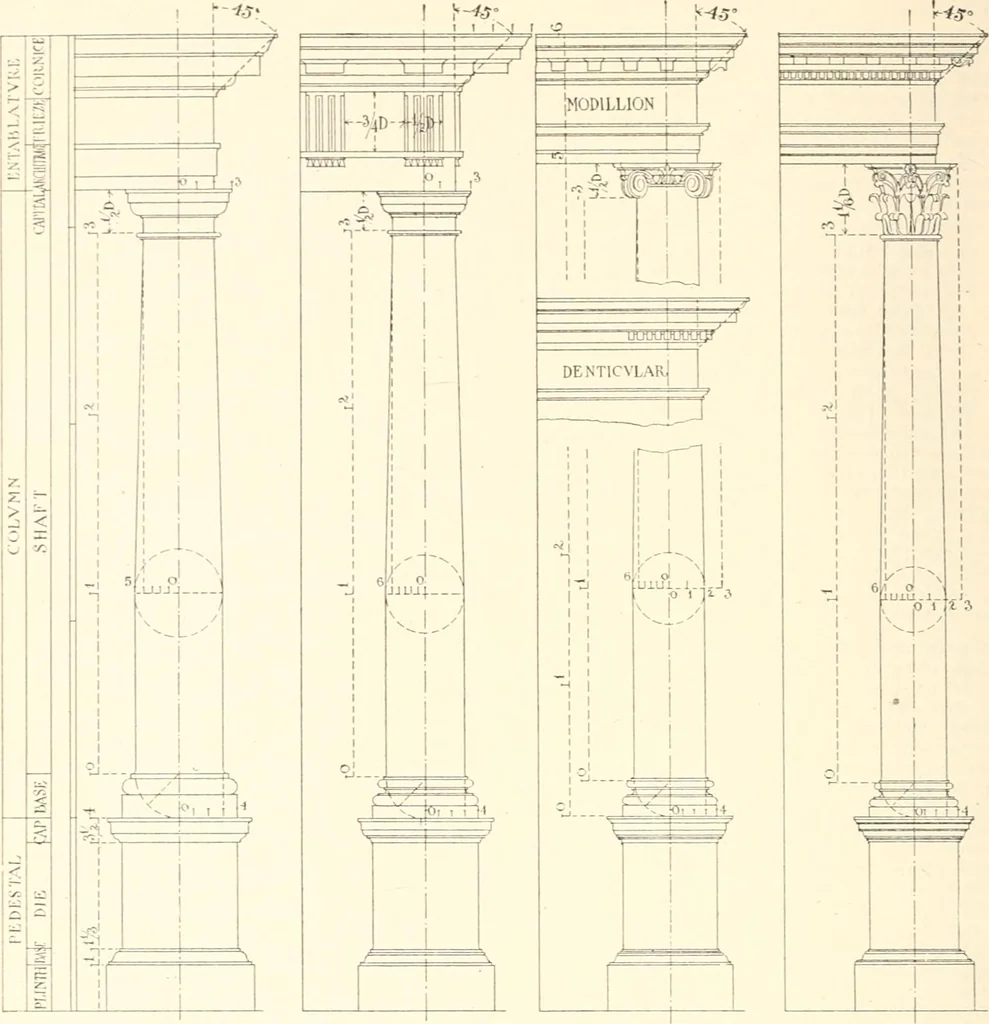 An illustration from Handbook for architects and builders, 1898, leaf 667