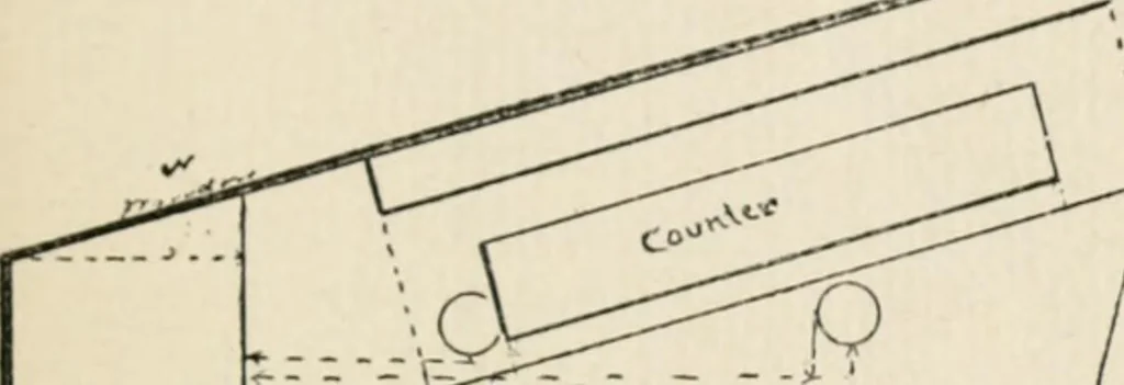 An illustration from Handbook for carpet measurers, cutters and salesmen : including topics of general interest to the trade with illustrations and diagrams, 1905, leaf 40
