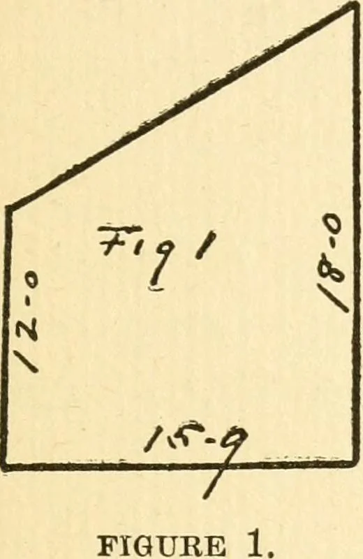 An illustration from Handbook for carpet measurers, cutters and salesmen, 1905, leaf 102