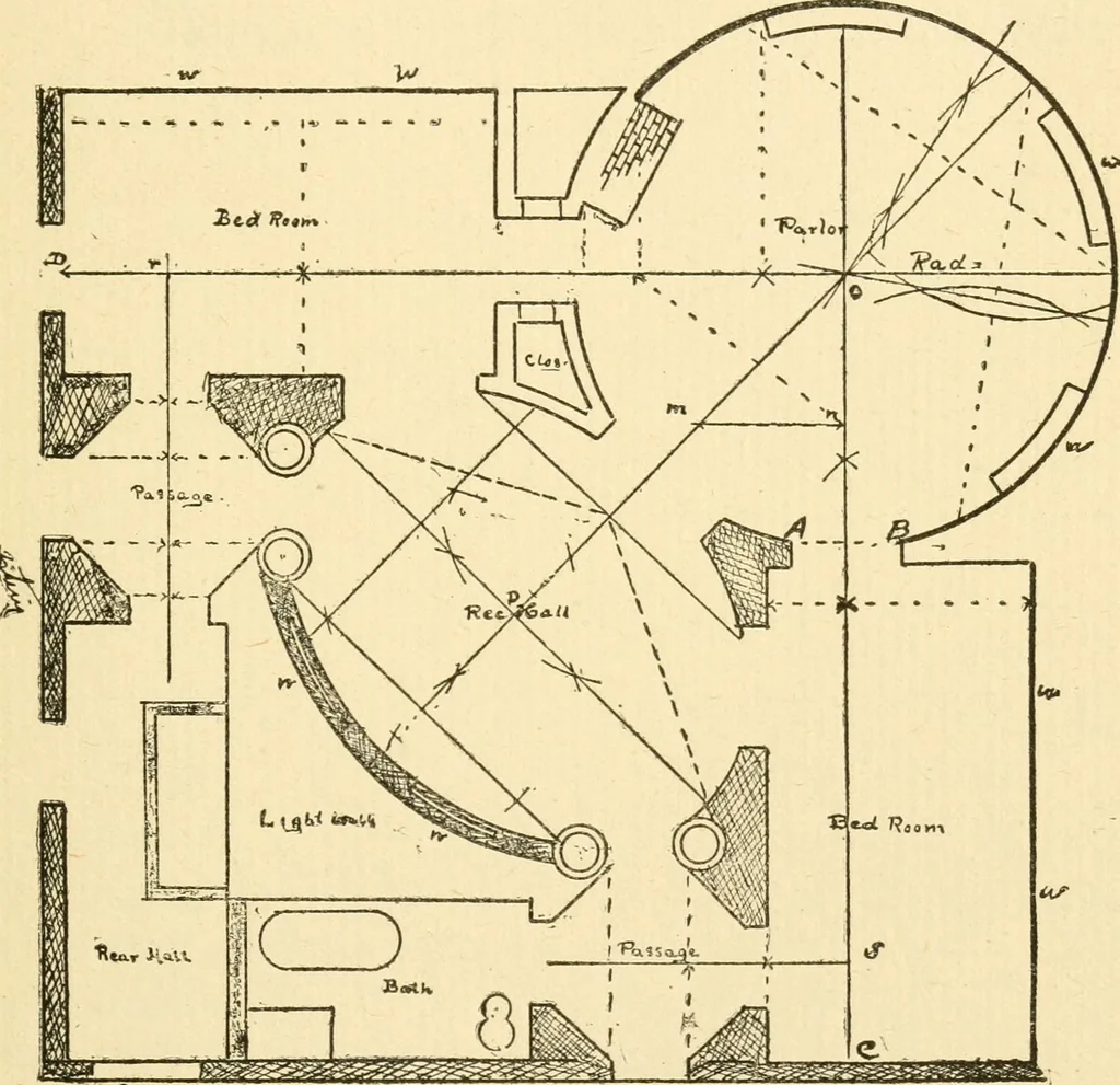 An illustration from Handbook for carpet measurers, cutters and salesmen, 1905, leaf 68