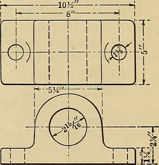 An illustration from Handbook for machine designers, shop men and draftsmen, 1916, leaf 25