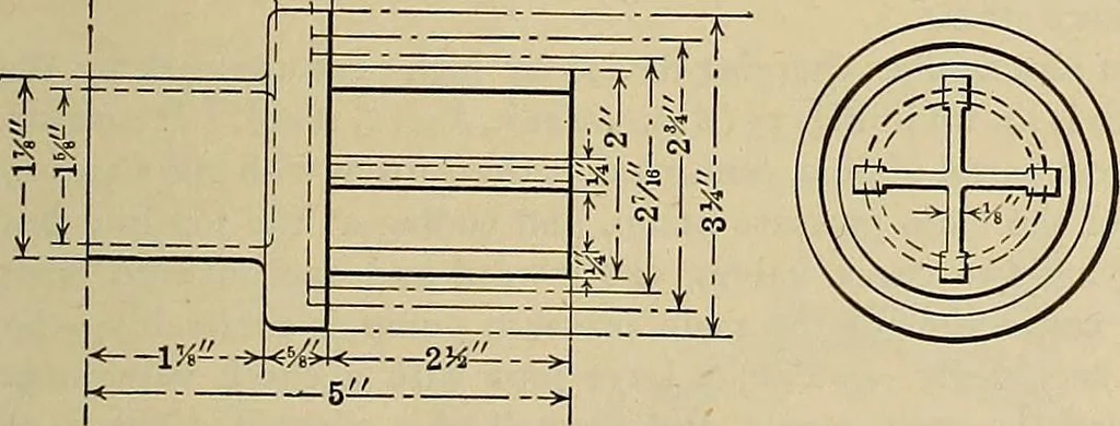 An illustration from Handbook for machine designers, shop men and draftsmen, 1916, leaf 263