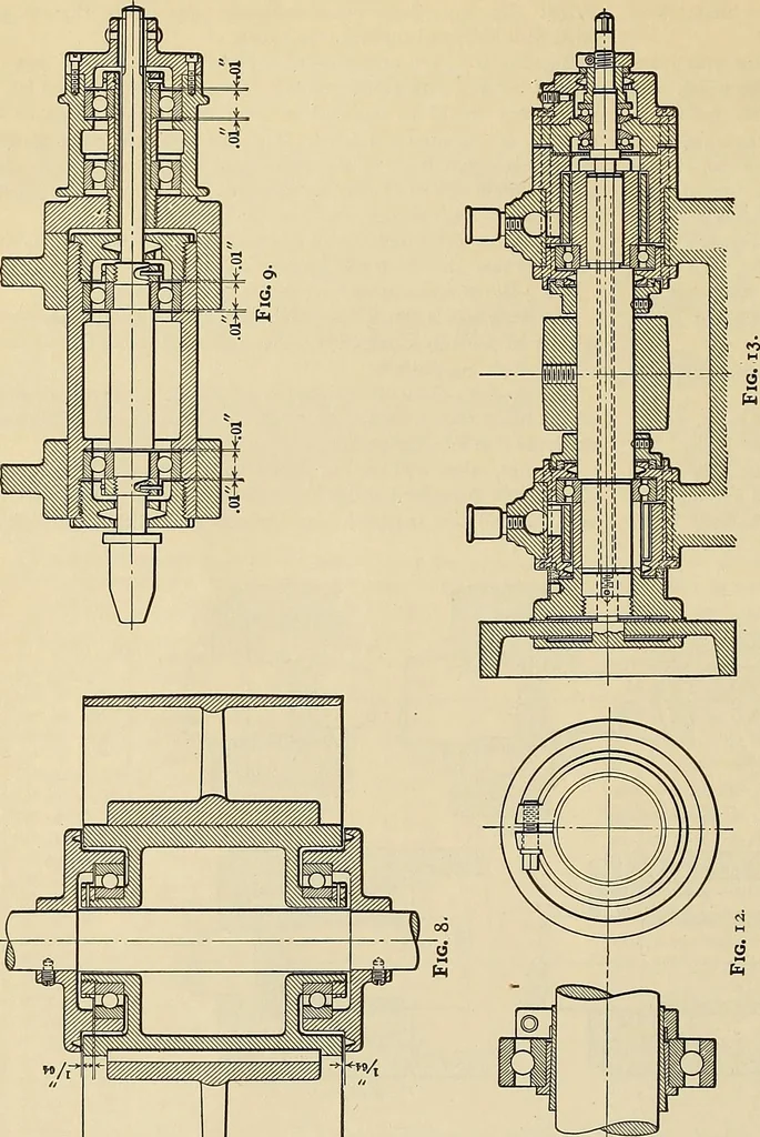 An illustration from Handbook for machine designers, shop men and draftsmen, 1916, leaf 50