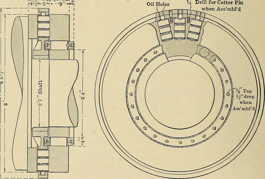 An illustration from Handbook for machine designers, shop men and draftsmen, 1916, leaf 60