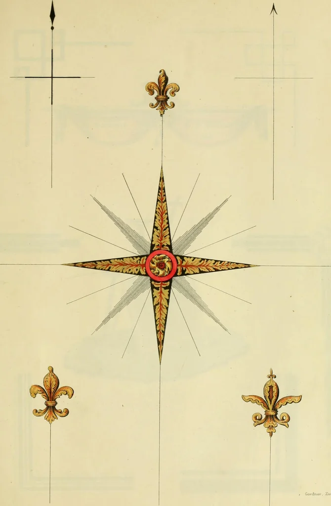 An illustration from A hand-book for mapping, engineering, and architectural drawing : in which maps of all descriptiosn are analyzed, and their several uses fully explained ; intended for the use of civil engineers, architects, and surveyors, also for naval and military academies, engineering schools and colleges, and draughtsmen ; illustrated with forty-three large plates and thirty-nine woodcuts, among which will be found examples of a parliamentary railway plan, section, and cross sections, prepared in compliance with the standing orders of the House of Commons ; with plain instructions for lithographing and zincographing maps and drawings, and an exposition of the relative cost and merits of engraving, lithographing, and zincographing, 1846, leaf 105
