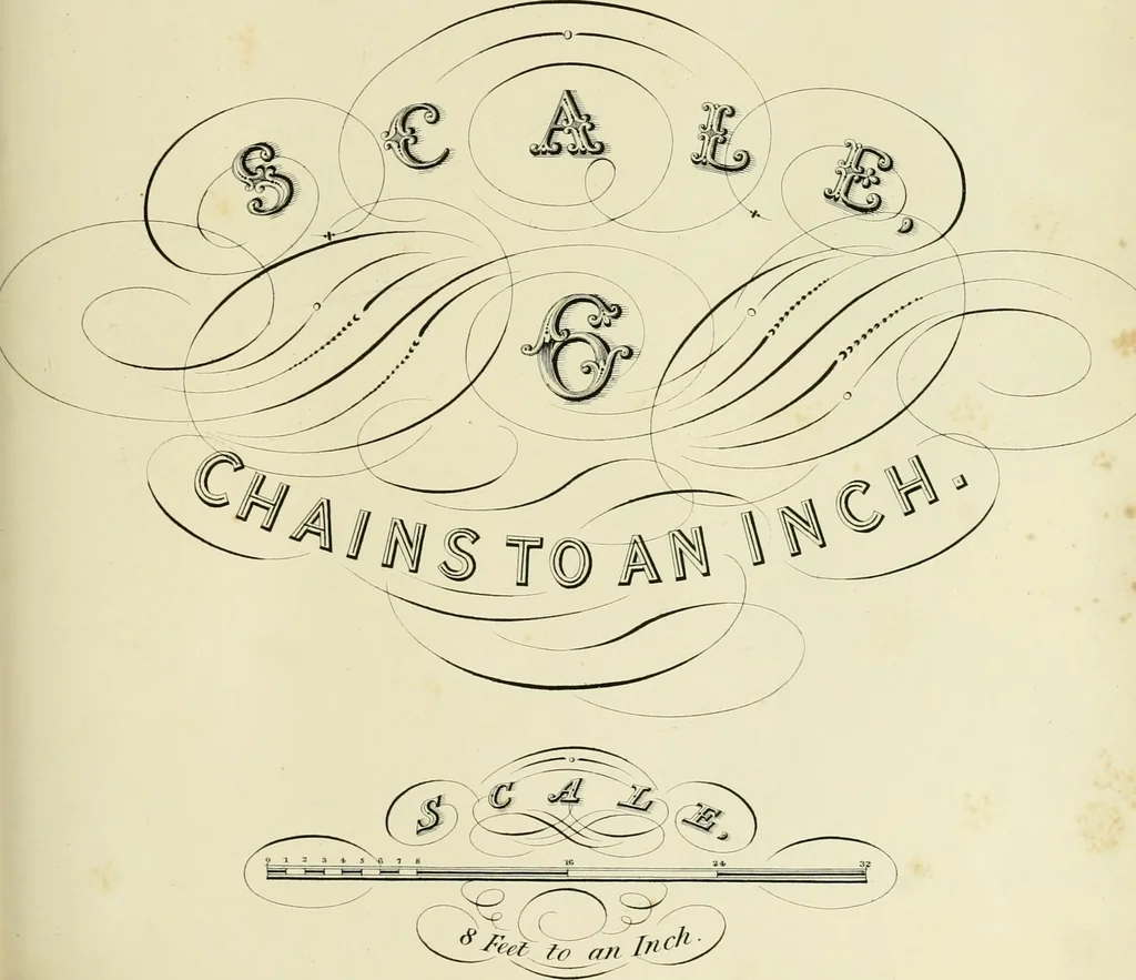 An illustration from A hand-book for mapping, engineering, and architectural drawing : in which maps of all descriptiosn are analyzed, and their several uses fully explained ; intended for the use of civil engineers, architects, and surveyors, also for naval and military academies, engineering schools and colleges, and draughtsmen ; illustrated with forty-three large plates and thirty-nine woodcuts, among which will be found examples of a parliamentary railway plan, section, and cross sections, prepared in compliance with the standing orders of the House of Commons ; with plain instructions for lithographing and zincographing maps and drawings, and an exposition of the relative cost and merits of engraving, lithographing, and zincographing, 1846, leaf 115