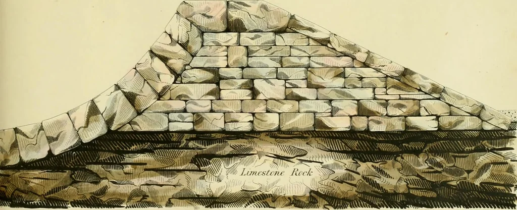 An illustration from A hand-book for mapping, engineering, and architectural drawing : in which maps of all descriptiosn are analyzed, and their several uses fully explained ; intended for the use of civil engineers, architects, and surveyors, also for naval and military academies, engineering schools and colleges, and draughtsmen ; illustrated with forty-three large plates and thirty-nine woodcuts, among which will be found examples of a parliamentary railway plan, section, and cross sections, prepared in compliance with the standing orders of the House of Commons ; with plain instructions for lithographing and zincographing maps and drawings, and an exposition of the relative cost and merits of engraving, lithographing, and zincographing, 1846, leaf 117