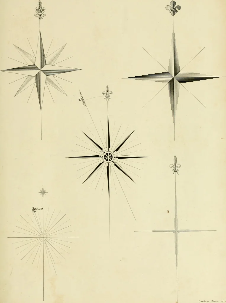 An illustration from A hand-book for mapping, engineering, and architectural drawing : in which maps of all descriptiosn are analyzed, and their several uses fully explained ; intended for the use of civil engineers, architects, and surveyors, also for naval and military academies, engineering schools and colleges, and draughtsmen ; illustrated with forty-three large plates and thirty-nine woodcuts, among which will be found examples of a parliamentary railway plan, section, and cross sections, prepared in compliance with the standing orders of the House of Commons ; with plain instructions for lithographing and zincographing maps and drawings, and an exposition of the relative cost and merits of engraving, lithographing, and zincographing, 1846, leaf 119