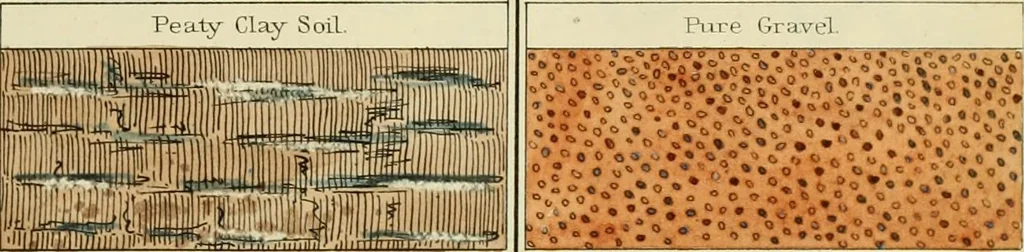 An illustration from A hand-book for mapping, engineering, and architectural drawing : in which maps of all descriptiosn are analyzed, and their several uses fully explained ; intended for the use of civil engineers, architects, and surveyors, also for naval and military academies, engineering schools and colleges, and draughtsmen ; illustrated with forty-three large plates and thirty-nine woodcuts, among which will be found examples of a parliamentary railway plan, section, and cross sections, prepared in compliance with the standing orders of the House of Commons ; with plain instructions for lithographing and zincographing maps and drawings, and an exposition of the relative cost and merits of engraving, lithographing, and zincographing, 1846, leaf 129