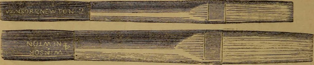 An illustration from Hand-book for the preservation of pictures; containing practical instructions for cleaning, lining, repairing, and restoring oil paintings, with remarks on the distribution of works of art in houses and galleries, their care and preservation, 1876, leaf 105