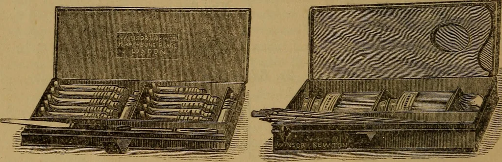 An illustration from Hand-book for the preservation of pictures; containing practical instructions for cleaning, lining, repairing, and restoring oil paintings, with remarks on the distribution of works of art in houses and galleries, their care and preservation, 1876, leaf 81