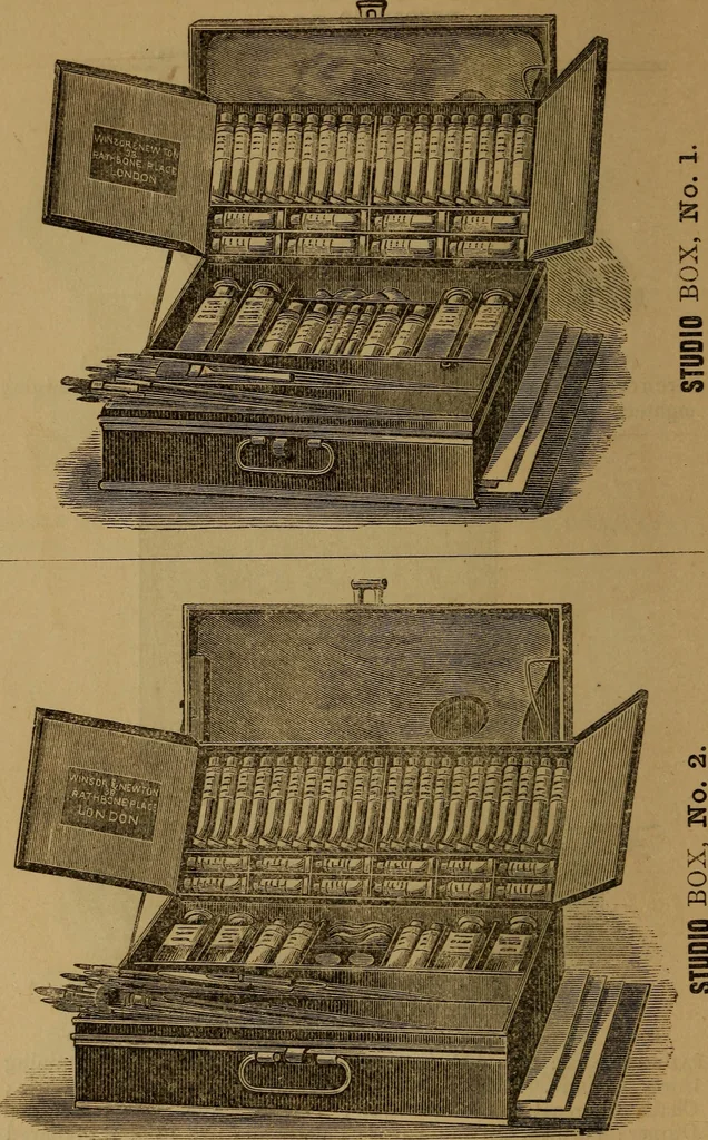An illustration from Hand-book for the preservation of pictures; containing practical instructions for cleaning, lining, repairing, and restoring oil paintings, with remarks on the distribution of works of art in houses and galleries, their care and preservation, 1876, leaf 85