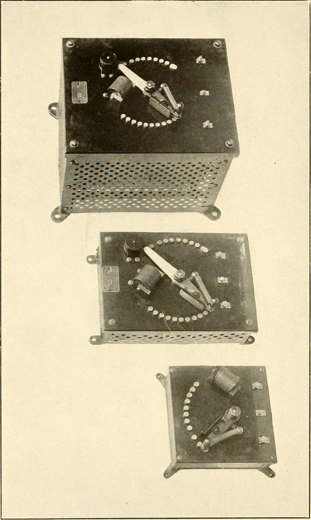 An illustration from Handbook for the use of electricians in the operation and care of electrical machinery and apparatus of the U. S. seacoast defenses .., 1904, leaf 110