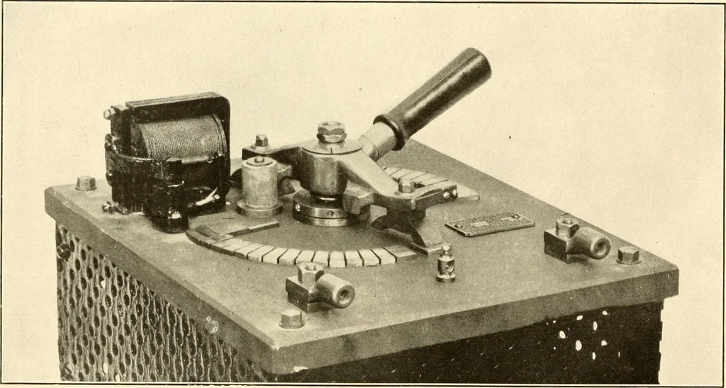 An illustration from Handbook for the use of electricians in the operation and care of electrical machinery and apparatus of the U. S. seacoast defenses .., 1904, leaf 116