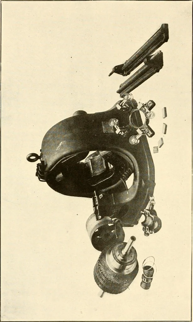 An illustration from Handbook for the use of electricians in the operation and care of electrical machinery and apparatus of the U. S. seacoast defenses .., 1904, leaf 122