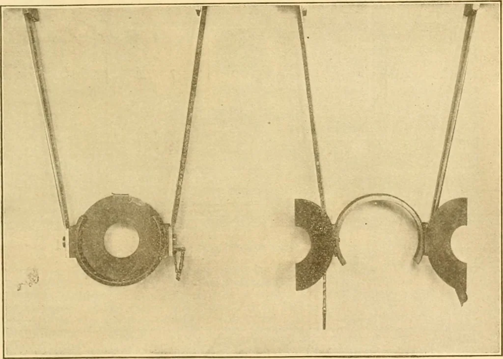 An illustration from Handbook for the use of electricians in the operation and care of electrical machinery and apparatus of the U. S. seacoast defenses .., 1904, leaf 135