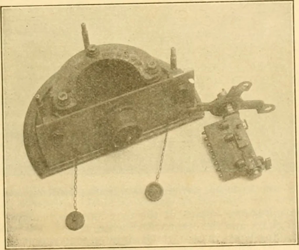 An illustration from Handbook for the use of electricians in the operation and care of electrical machinery and apparatus of the U. S. seacoast defenses .., 1904, leaf 153
