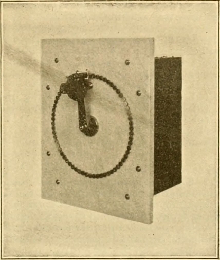An illustration from Handbook for the use of electricians in the operation and care of electrical machinery and apparatus of the U. S. seacoast defenses .., 1904, leaf 201