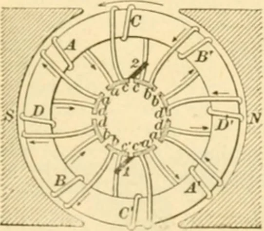 An illustration from Handbook for the use of electricians in the operation and care of electrical machinery and apparatus of the U. S. seacoast defenses .., 1904, leaf 53