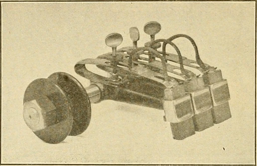 An illustration from Handbook for the use of electricians in the operation and care of electrical machinery and apparatus of the U. S. seacoast defenses .., 1904, leaf 68