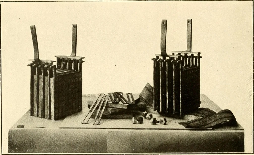 An illustration from Handbook for the use of electricians in the operation and care of electrical machinery and apparatus of the U. S. seacoast defenses .., 1904, leaf 92