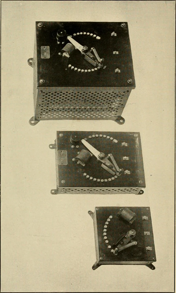 An illustration from Handbook for the use of electricians in the operation and care of electrical machinery and apparatus of the U.S. seacoast defenses, 1902, leaf 111