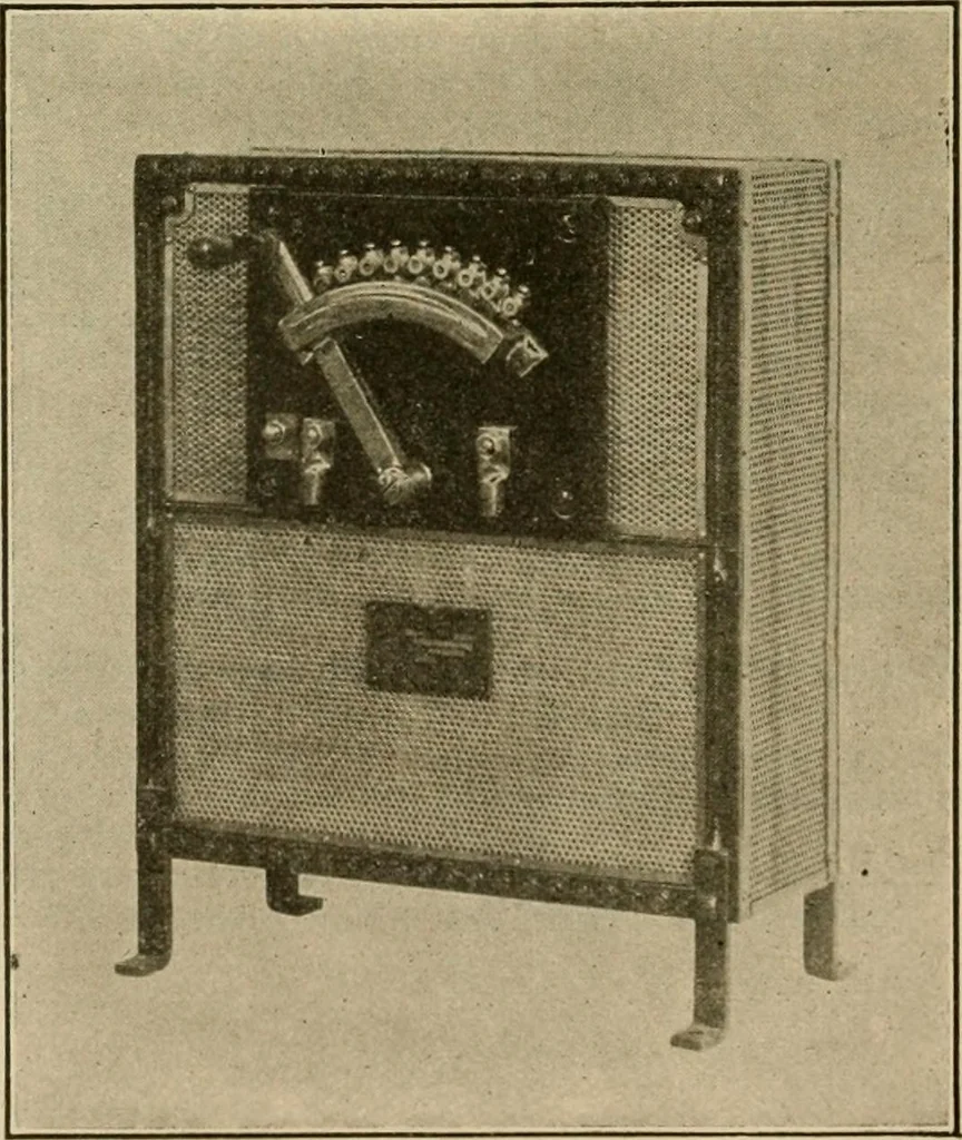 An illustration from Handbook for the use of electricians in the operation and care of electrical machinery and apparatus of the U.S. seacoast defenses, 1902, leaf 123