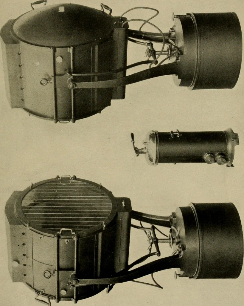 An illustration from Handbook for the use of electricians in the operation and care of electrical machinery and apparatus of the U.S. seacoast defenses, 1902, leaf 128