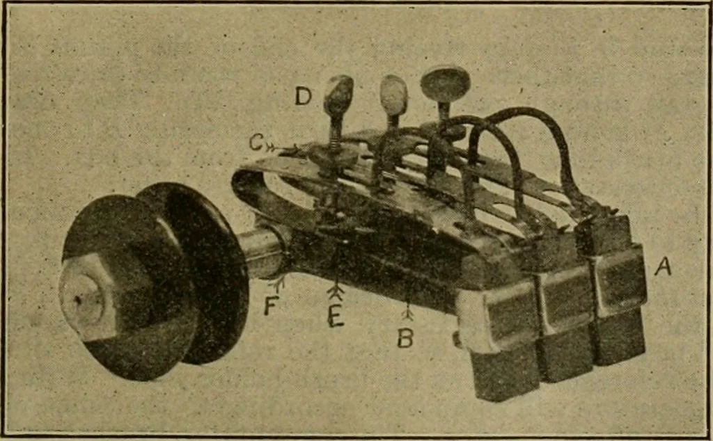 An illustration from Handbook for the use of electricians in the operation and care of electrical machinery and apparatus of the U.S. seacoast defenses, 1902, leaf 68