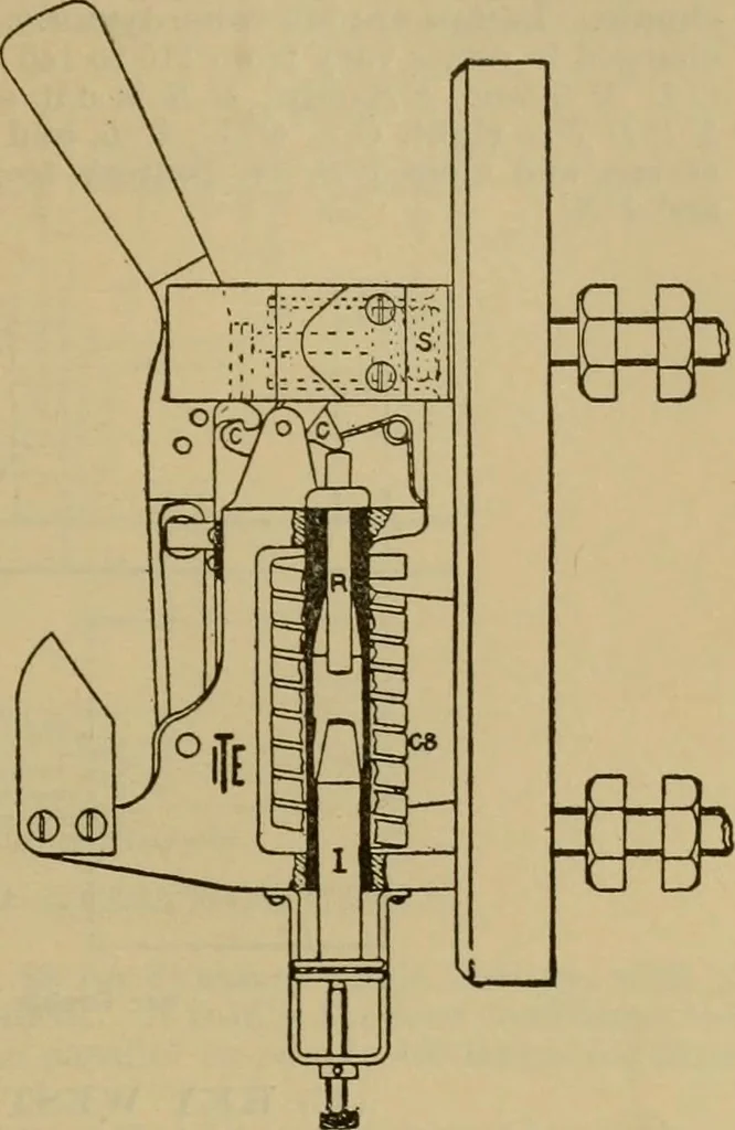 An illustration from Handbook for the use of electricians in the operation and care of electrical machinery and apparatus of the U.S. seacoast defenses, 1902, leaf 88