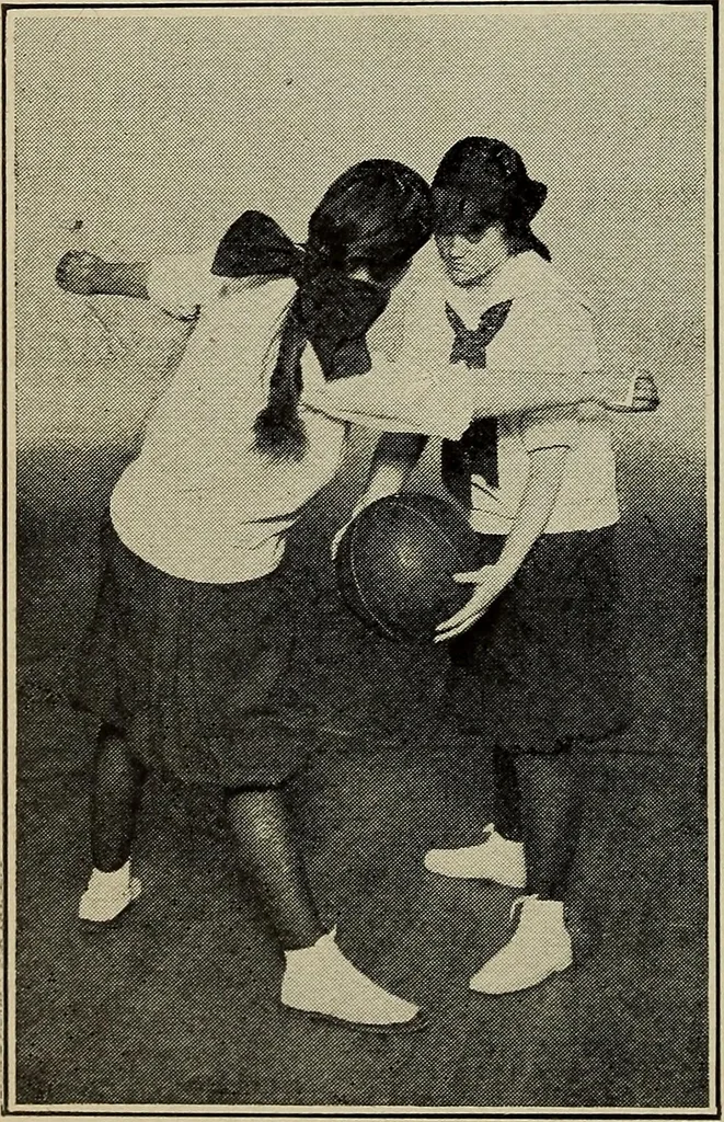 An illustration from Handbook of athletic games for players, instructors, and spectators, comprising fifteen major ball games, track and field athletics and rowing races, 1916, leaf 146