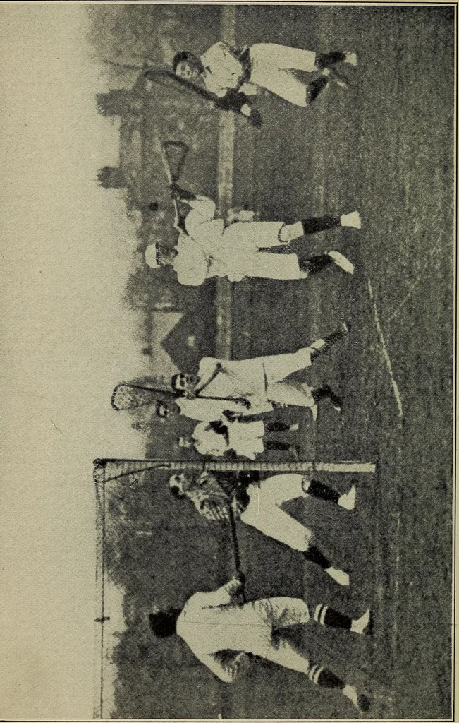 An illustration from Handbook of athletic games for players, instructors, and spectators, comprising fifteen major ball games, track and field athletics and rowing races, 1916, leaf 376