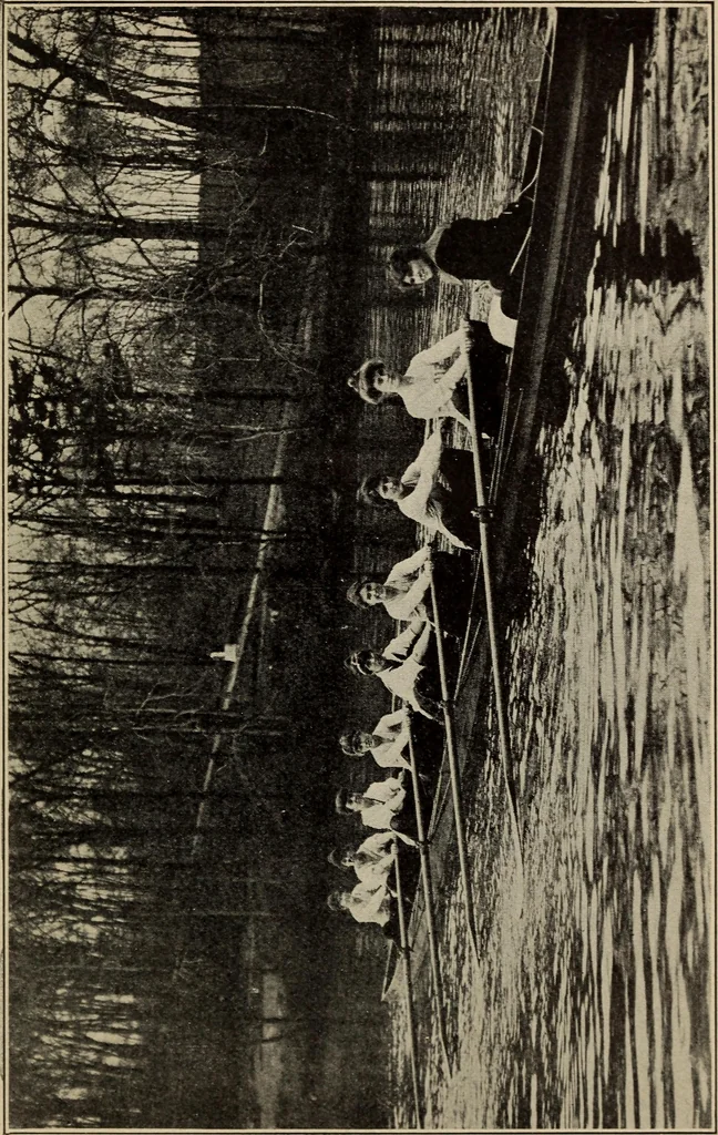 An illustration from Handbook of athletic games for players, instructors, and spectators, comprising fifteen major ball games, track and field athletics and rowing races, 1916, leaf 635