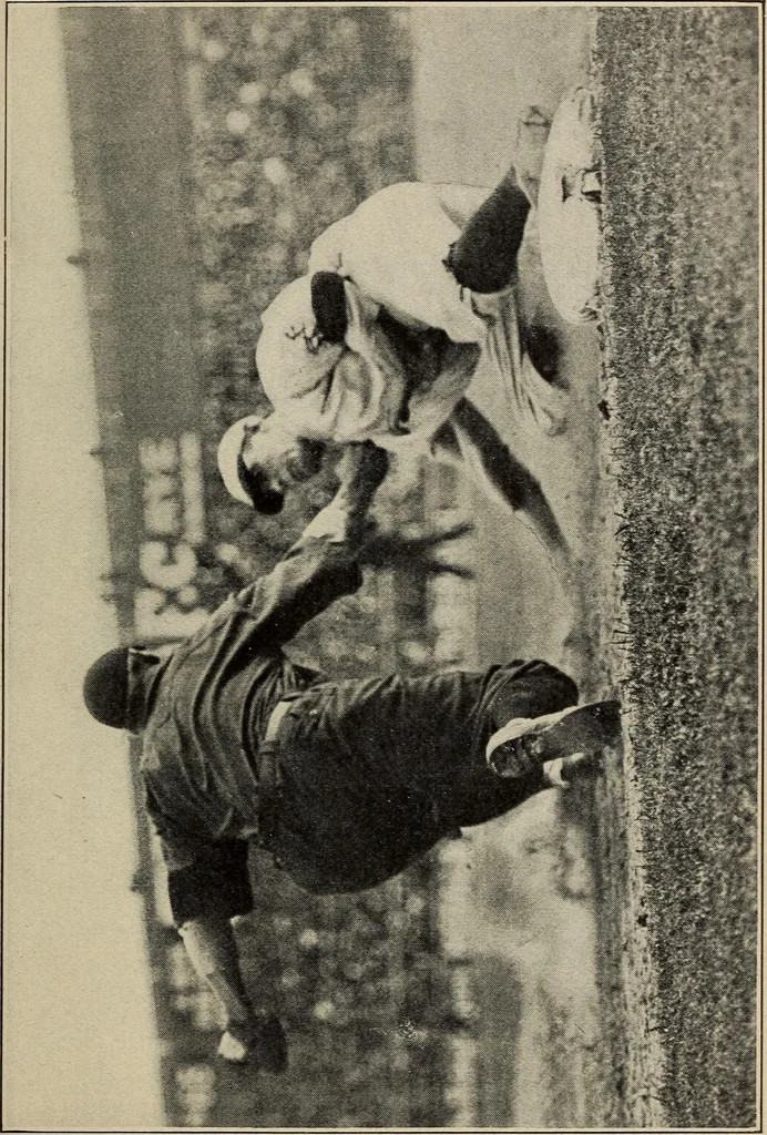 An illustration from Handbook of athletic games for players, instructors, and spectators, comprising fifteen major ball games, track and field athletics and rowing races, 1916, leaf 75