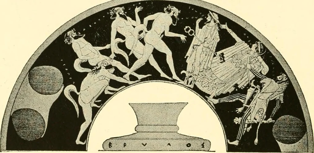 An illustration from A handbook of Attic red-figured vases signed by or attributed to the various masters of the sixth and fifth centuries B. C., 1919, leaf 138