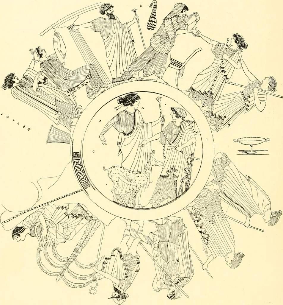 An illustration from A handbook of Attic red-figured vases signed by or attributed to the various masters of the sixth and fifth centuries B. C., 1919, leaf 144