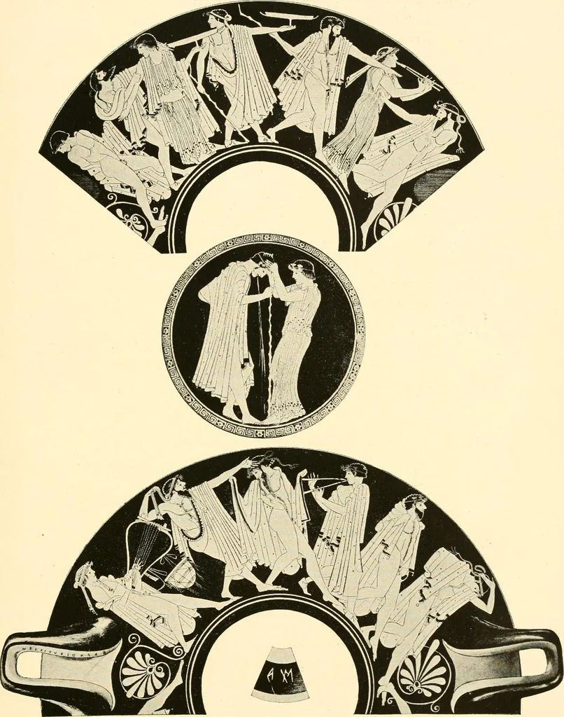 An illustration from A handbook of Attic red-figured vases signed by or attributed to the various masters of the sixth and fifth centuries B. C., 1919, leaf 149
