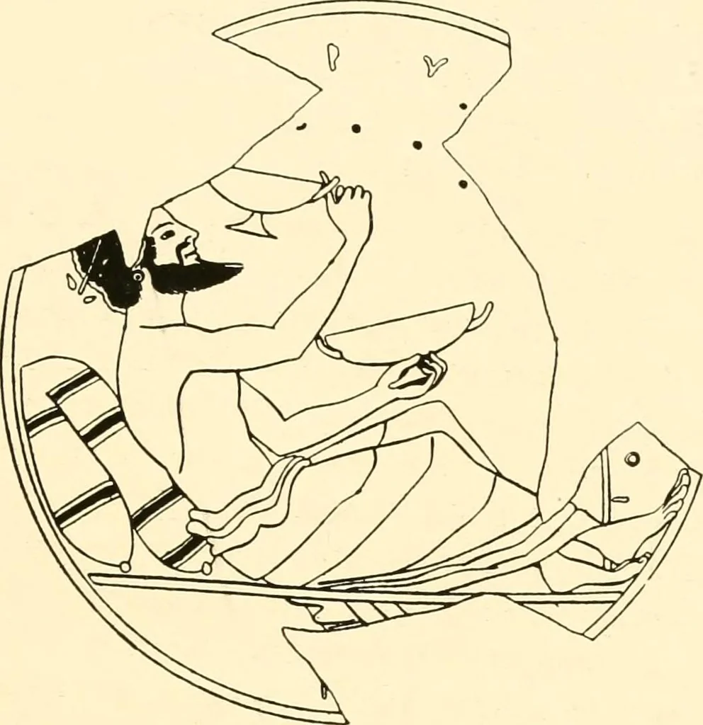 An illustration from A handbook of Attic red-figured vases signed by or attributed to the various masters of the sixth and fifth centuries B. C., 1919, leaf 175