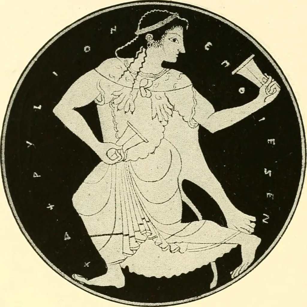 An illustration from A handbook of Attic red-figured vases signed by or attributed to the various masters of the sixth and fifth centuries B. C., 1919, leaf 178