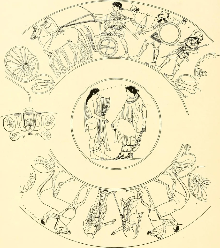 An illustration from A handbook of Attic red-figured vases signed by or attributed to the various masters of the sixth and fifth centuries B. C., 1919, leaf 184