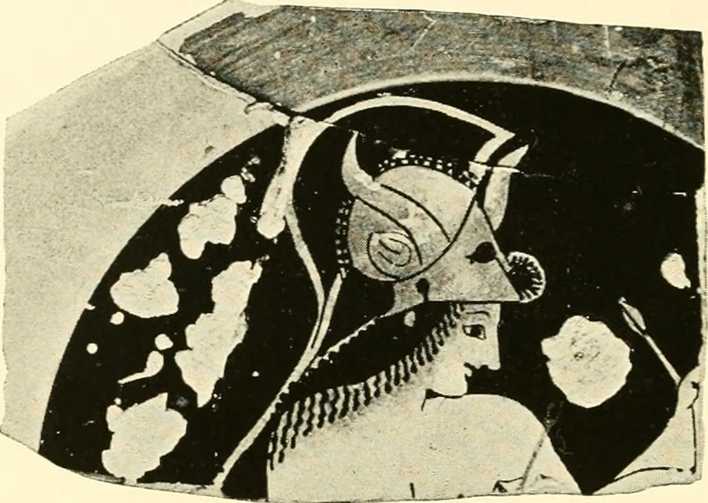 An illustration from A handbook of Attic red-figured vases signed by or attributed to the various masters of the sixth and fifth centuries B. C., 1919, leaf 186