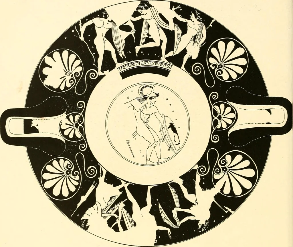 An illustration from A handbook of Attic red-figured vases signed by or attributed to the various masters of the sixth and fifth centuries B. C., 1919, leaf 188
