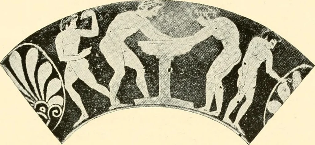 An illustration from A handbook of Attic red-figured vases signed by or attributed to the various masters of the sixth and fifth centuries B. C., 1919, leaf 191